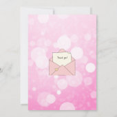 Invitación Baby Shower Rosa de niña セーブザデート (裏面)