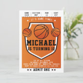 Invitación Basketball Invitation for Birthday Part 招待状 (スタンド正面)