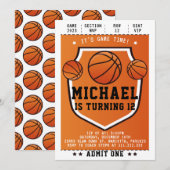Invitación Basketball Invitation for Birthday Part 招待状 (正面/裏面)