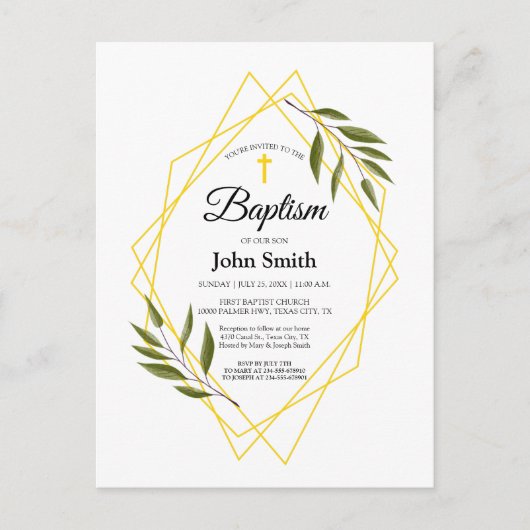 Invitación Bautizo ポストカード (正面)