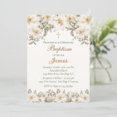 Invitacion Bautizo Flores Blancas 招待状 (スタンド正面)