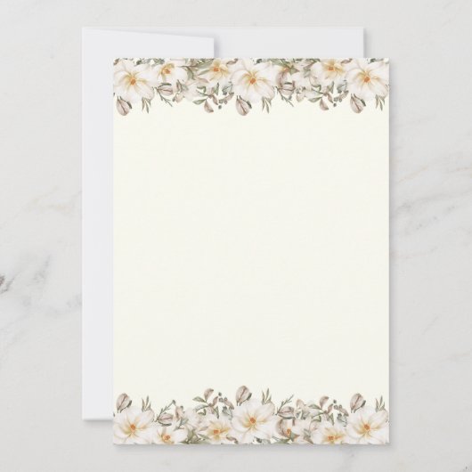 Invitacion Bautizo Flores Blancas 招待状 (裏面)