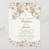 Invitacion Bautizo Flores Blancas 招待状 (正面/裏面)