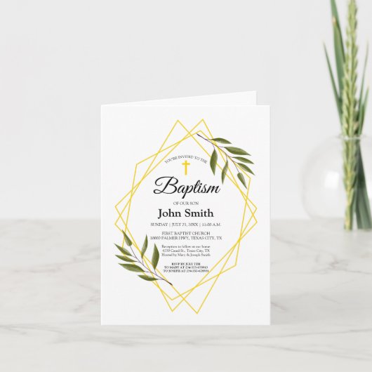 Invitación Bautizo Plegada 招待状 (正面)