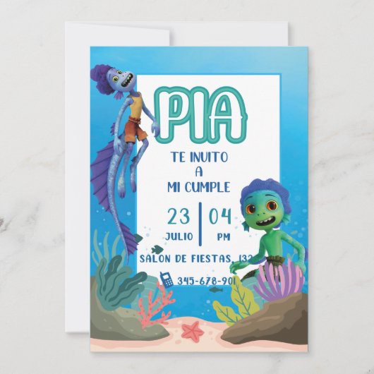 Invitación Birthday invitation 招待状 (正面)