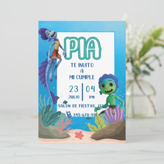 Invitación Birthday invitation 招待状 (スタンド正面)