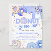 Invitación Blue donuts donut grow up boy invitatio 招待状 (正面)
