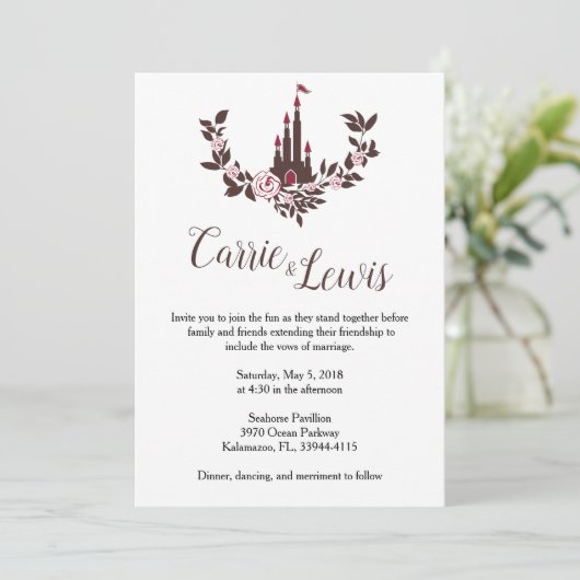Invitación Boda Colección Castillo Cuento de Hadas 招待状 (スタンド正面)