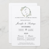Invitación boda de plata 招待状 (正面/裏面)