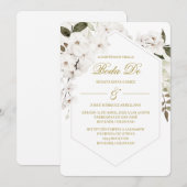 Invitación Boho blanco para boda  招待状 (正面/裏面)