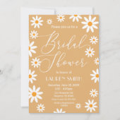 Invitación Boho Daisies Bridal Shower party 招待状 (正面)