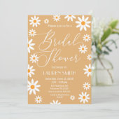 Invitación Boho Daisies Bridal Shower party 招待状 (スタンド正面)