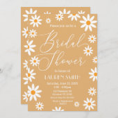 Invitación Boho Daisies Bridal Shower party 招待状 (正面/裏面)