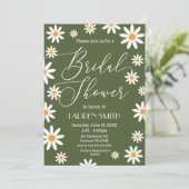 Invitación Boho Daisies Bridal Shower party 招待状 (スタンド正面)