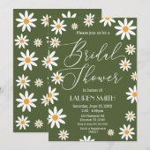 Invitación Boho Daisies Bridal Shower party 招待状 (正面/裏面)