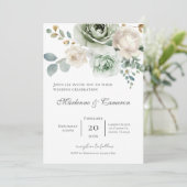 Invitación Boho Floral Wedding 招待状 (スタンド正面)