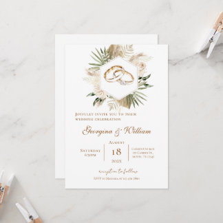 Invitación Boho Floral Wedding 招待状