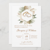 Invitación Boho Floral Wedding 招待状 (正面/裏面)