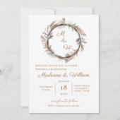 Invitación Boho Floral Wedding 招待状 (正面)