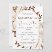 Invitación Boho Spanish Wedding Invitation 招待状 (正面)