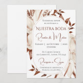 Invitación Boho Spanish Wedding Invitation 招待状 (正面/裏面)