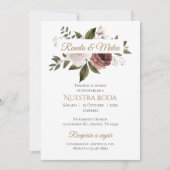 Invitación Boho Spanish Wedding Invitation 招待状 (正面)