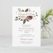 Invitación Boho Spanish Wedding Invitation 招待状 (スタンド正面)