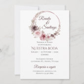 Invitación Boho Spanish Wedding Invitation 招待状 (正面)