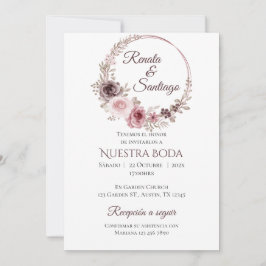 Invitación Boho Spanish Wedding Invitation 招待状