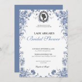 Invitación Budget Purple Florals Bridgerton Bridal 招待状 (正面/裏面)