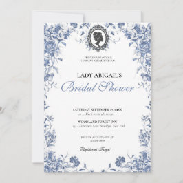 Invitación Budget Purple Florals Bridgerton Bridal 招待状