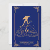 Invitacion Charro Invitation, in blue , and Gold 案内状 (裏面)