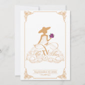 Invitacion Charro Invitation, Lila, Black and Gold 案内状 (裏面)