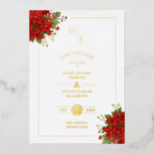 Invitacion Con金属座堂絶妙モダIを解放 箔招待状 (正面)