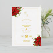 Invitacion Con金属座堂絶妙モダIを解放 箔招待状 (立ち正面)