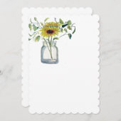 Invitacion con diseño de florero y margarita 招待状 (正面/裏面)