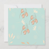 Invitación con diseño floral. 招待状 (裏面)