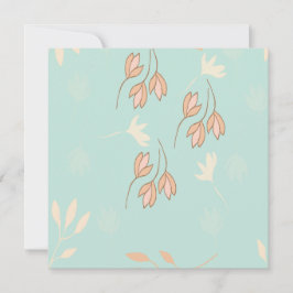 Invitación con diseño floral. 招待状