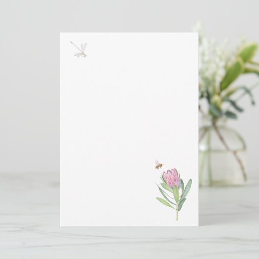 Invitación con flor rosa 招待状 (スタンド正面)