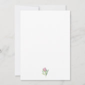 Invitación con flor rosa 招待状 (裏面)