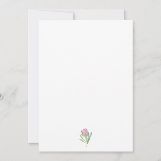 Invitación con flor rosa 招待状 (裏面)