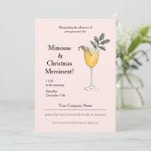 Invitación Corporativa Mimosas Navidad Rosada  招待状 (スタンド正面)