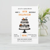 Invitación Cumpleaños Halloween Pastel Spooky 招待状 (スタンド正面)