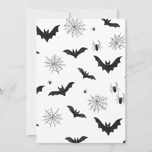 Invitación Cumpleaños Halloween Pastel Spooky 招待状 (裏面)