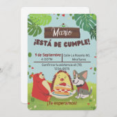Invitación Cumpleaños Infantil para niño- Fiesta 招待状 (正面/裏面)