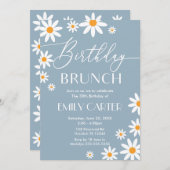 Invitación Daisies Birthday Brunch Party Invitatio 招待状 (正面/裏面)