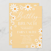 Invitación Daisies Birthday Brunch Party Invitatio 招待状 (正面/裏面)