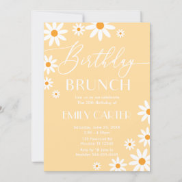 Invitación Daisies Birthday Brunch Party Invitatio 招待状