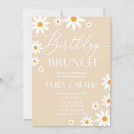 Invitación Daisies Birthday Brunch Party Invitatio 招待状