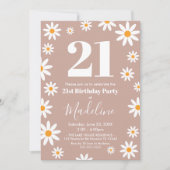Invitación Daisies Birthday Party Invitation 招待状 (正面)